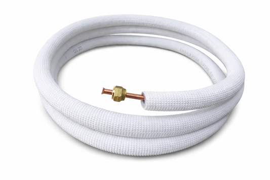 Mounting kit for air conditioning 1-25m: copper pipe 1/4" + 3/8", condensate hose 16mm, electrical cable 5x1.5, 1x wall duct 350mm