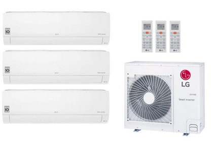 Multi Split Air Conditioner LG 3x Indoor Unit Standard 2 S12EC.NSJS 3.5 kW + 1x Outdoor Unit MU4R25 7.0 kW or MU4R27 7.9 kW