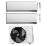 Multi Split Klimaanlage Bosch 2x Innengerät Climate 7000i CL7000iU W 35 E / ES / EB 3,4 kW + 1x Außengerät CLIMATE 7000 M CL7000M 53/2 E 5,3 kW