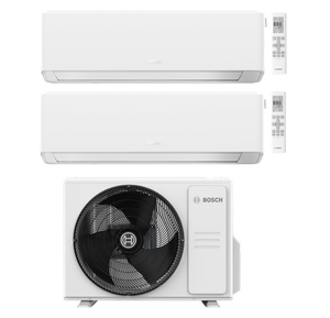 Multi Split Klimaanlage Bosch 2x Innengerät Climate 7000i CL7000iU W 35 E / ES / EB 3,4 kW + 1x Außengerät CLIMATE 7000 M CL7000M 53/2 E 5,3 kW