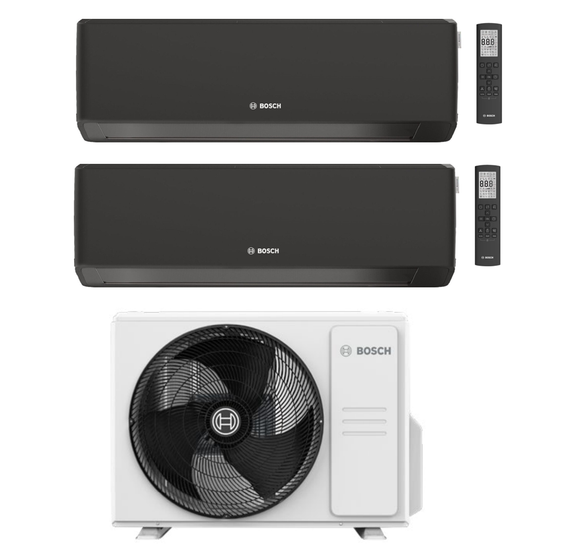 Multi Split Klimaanlage Bosch 2x Innengerät Climate 7000i CL7000iU W 41 E / ES / EB 4,0 kW + 1x Außengerät CLIMATE 7000 M CL7000M 79/3 E 7,9 kW