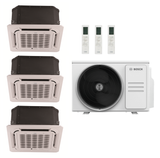 Multi Split Klimaanlage Bosch 3x Kassette CL5000iM 4CC 21 E 2,1 kW + 3x Blende CL5000i-P 4CC + 1x Außengerät CL5000M 62/3 E 6,2 kW