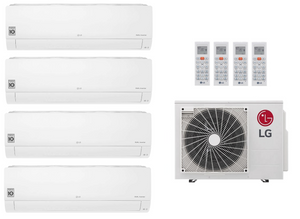 Multi Split Klimaanlage LG 4x Standard 2 MS07ET 2,1 kW + 1x Außengerät MU4R25 7,0 kW oder MU4R27 7,9 kW