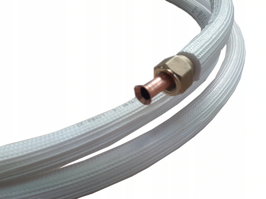 Montageset für Klimaanlage 1-25m: Kupferleitung 1/4" + 3/8", Kondensatschlauch 16mm, Elektrokabel 5x1,5, 1x Wanddurchführung 350mm