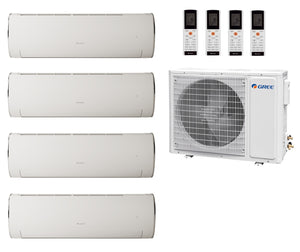Multi Split Klimaanlage Gree 4x Fairy White FA09W GWH09ACC-K6DNA1F/I (W) 2,7 kW + 1x Außengerät GWHD(28) FM28O 8,00 kW