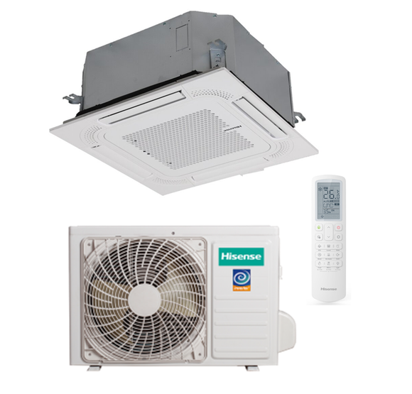 Split Deckenkassette Hisense Kompakt ACT52UR4RSCC7 ACT52UR4RCC8 / Blende PE-QEA/LD / AUW52U4RS7 5,0 kW + optional WiFi AEH-W4G2