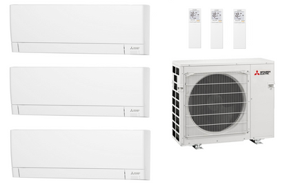 Multi Split Air Conditioner Mitsubishi 3x Indoor Unit MSZ-AY25VGK 2.5 kW + 1x Outdoor Unit MXZ-3F54VF 5.4 kW WiFi