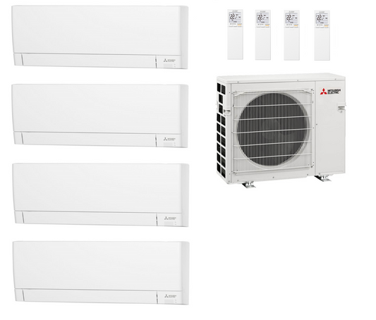 Mitsubishi Multi Split 4x MSZ-AY25VGK 2.5 kW + MXZ-4F72VF 7.2 kW WiFi