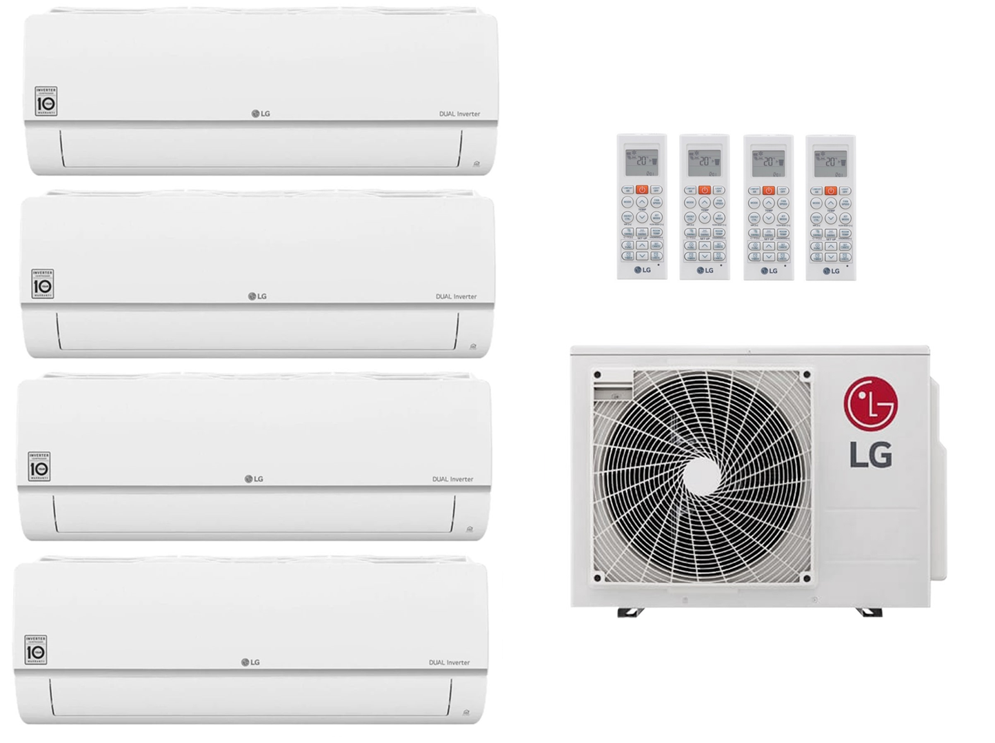 LG Multi Split Klimaanlage 4x2,1 kW MU4R25/MU4R27