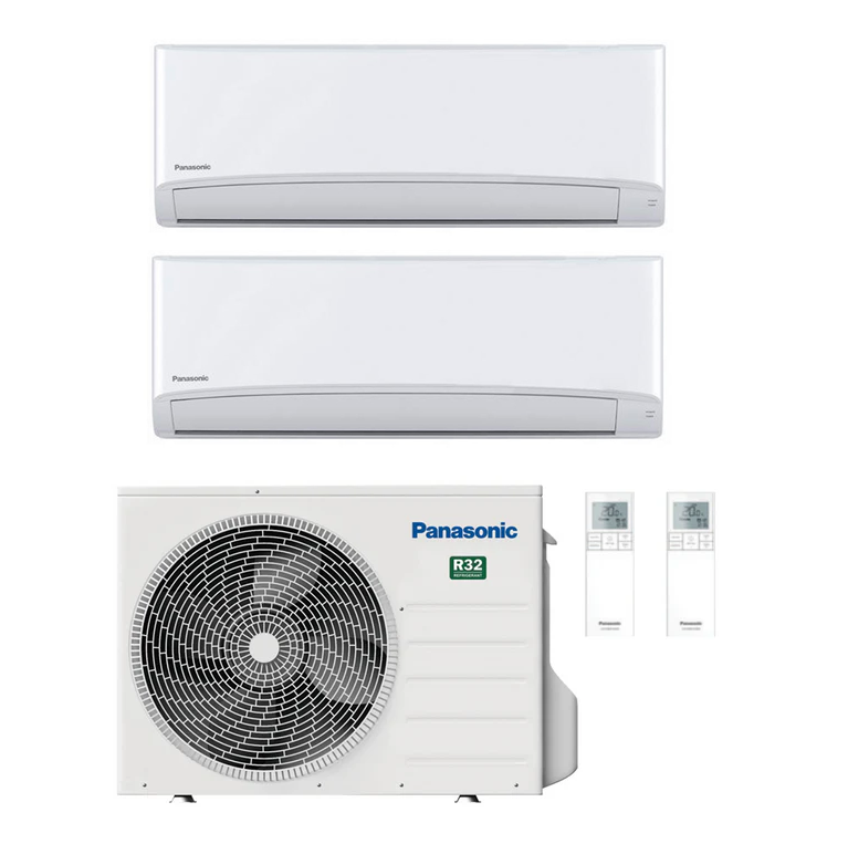 Panasonic Multi Split Klimaanlage 1x CU-3TZ52TBE 5,2 kW + 2x CS-TZ42CKEW 4,2 kW