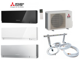 Split Klimaanlage Mitsubishi Premium MSZ-EF25VGK B/W/S, MUZ-EF25VG 2,5 kW + optionales Montageset 3-12m