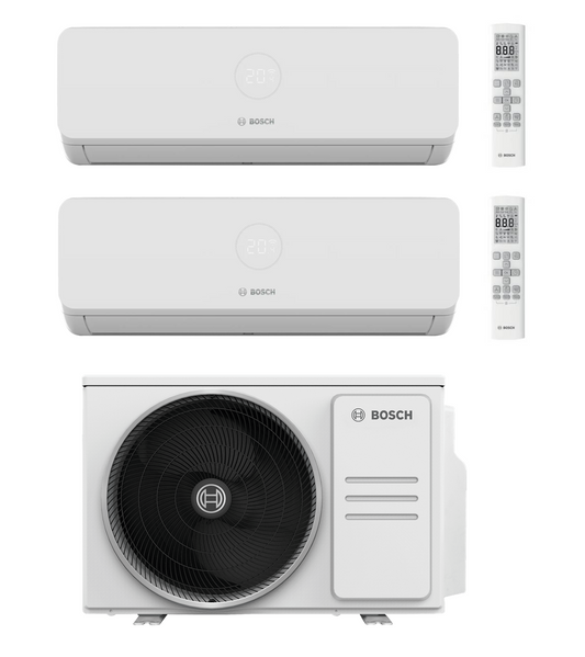 Multi Split Air Conditioner Bosch 3x Climate 3000i CL3000iU W 20 E 2.0 kW + 1x Outdoor Unit CL5000M 62/3 E 6.2 kW