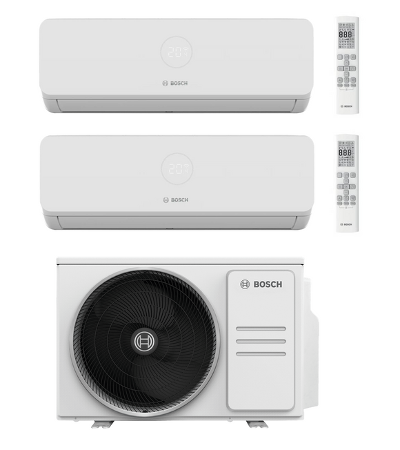 Multi Split Klimaanlage Bosch 1x CL5000M 62/3 E 6,2 kW + 2x Climate 3200i CL3200iU W 35 E 3,5 kW