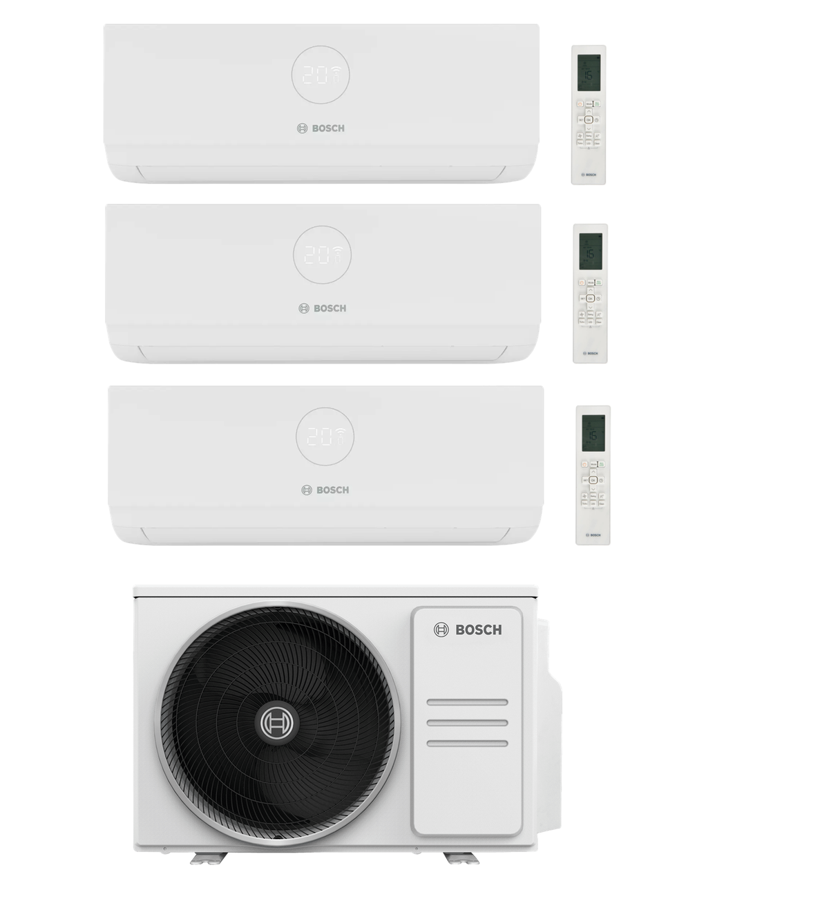 Bosch Multi Split Klimaanlage 3x CL3000iU W 35 E + Außengerät 8,2 kW