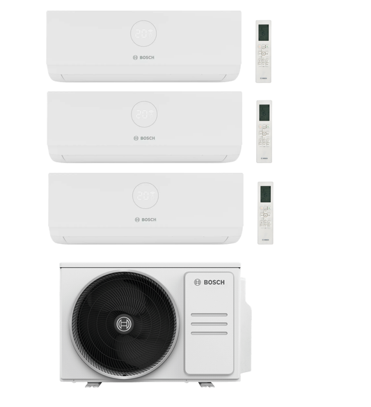 Bosch Multi Split Klimaanlage 3x CL3000iU W 35 E + Außengerät 8,2 kW