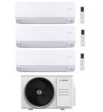 Multi Split Klimaanlage Bosch 3x Climate 6000i CL6001iU W 26 E 2,7 kW + 1x Außengerät CL5000M 62/3 E 6,2 kW