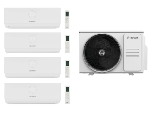 Bosch Multi Split Klimaanlage 4x CL3000iU W 35 E + Außengerät 10,6 kW