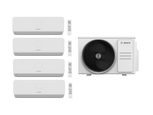 Bosch Multi Split Klimaanlage 4x CL3200iU W 35 E + Außengerät 10,6 kW