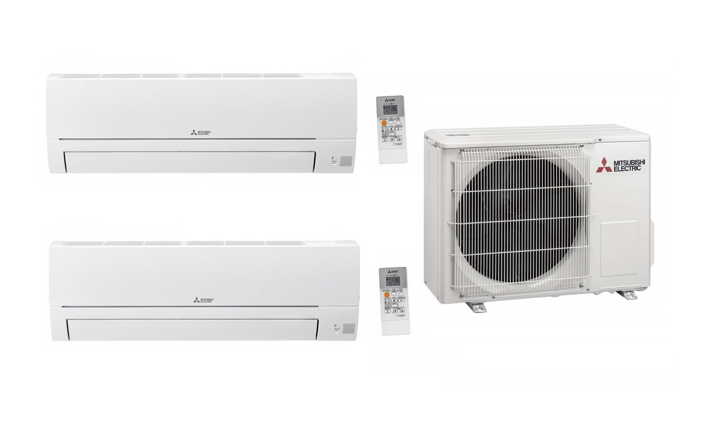Mitsubishi Multi Split MSZ-HR35VFK 3.5 kW + MSZ-HR50VFK 5.0 kW + MXZ-3HA50VF with WiFi