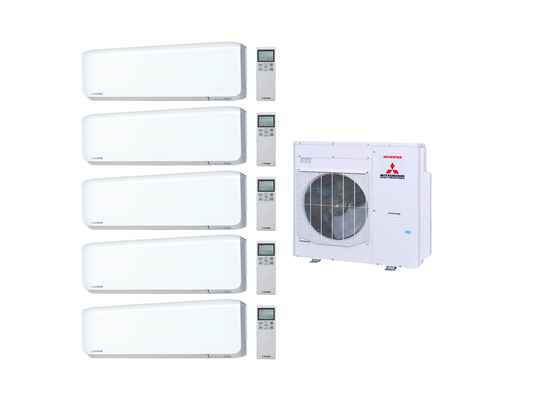 Mitsubishi Heavy Multi Split Klimaanlage 5x Premium SRK25ZS-WF 2,5 kW