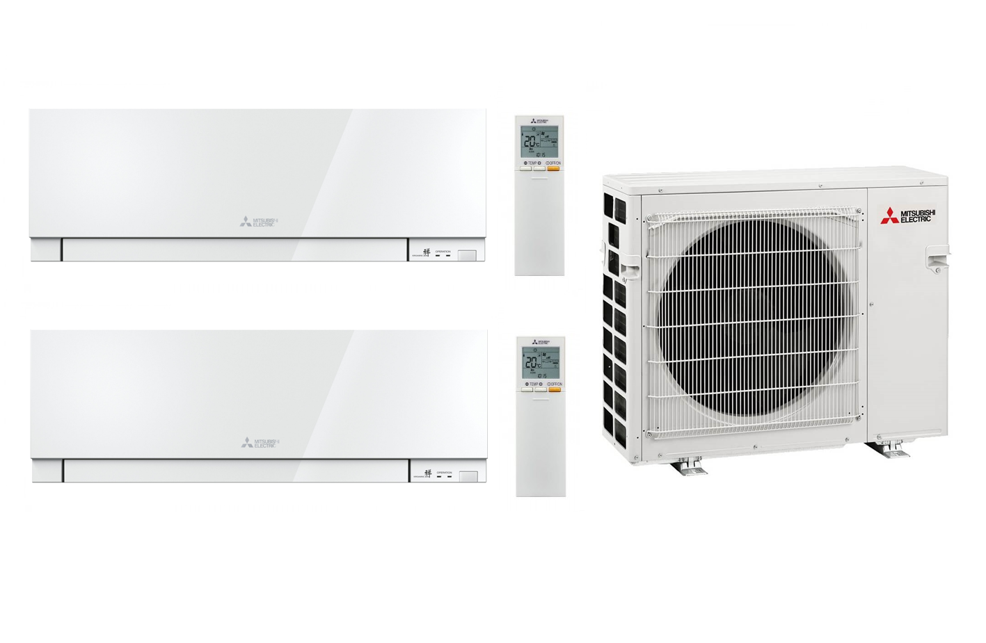 Mitsubishi Multi Split 2x MSZ-EF35VGK 3,5 kW + MXZ-2F53VFHZ 5,3 kW