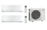 Multi Split Klimaanlage Mitsubishi 2x Innengerät Premium MSZ-EF35VGK W / B / S 3,5 kW + 1x Außengerät MXZ-2F53VFHZ 5,3 kW