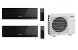Multi Split Klimaanlage Mitsubishi 2x Innengerät Premium MSZ-EF35VGK W / B / S 3,5 kW + 1x Außengerät MXZ-2F53VFHZ 5,3 kW