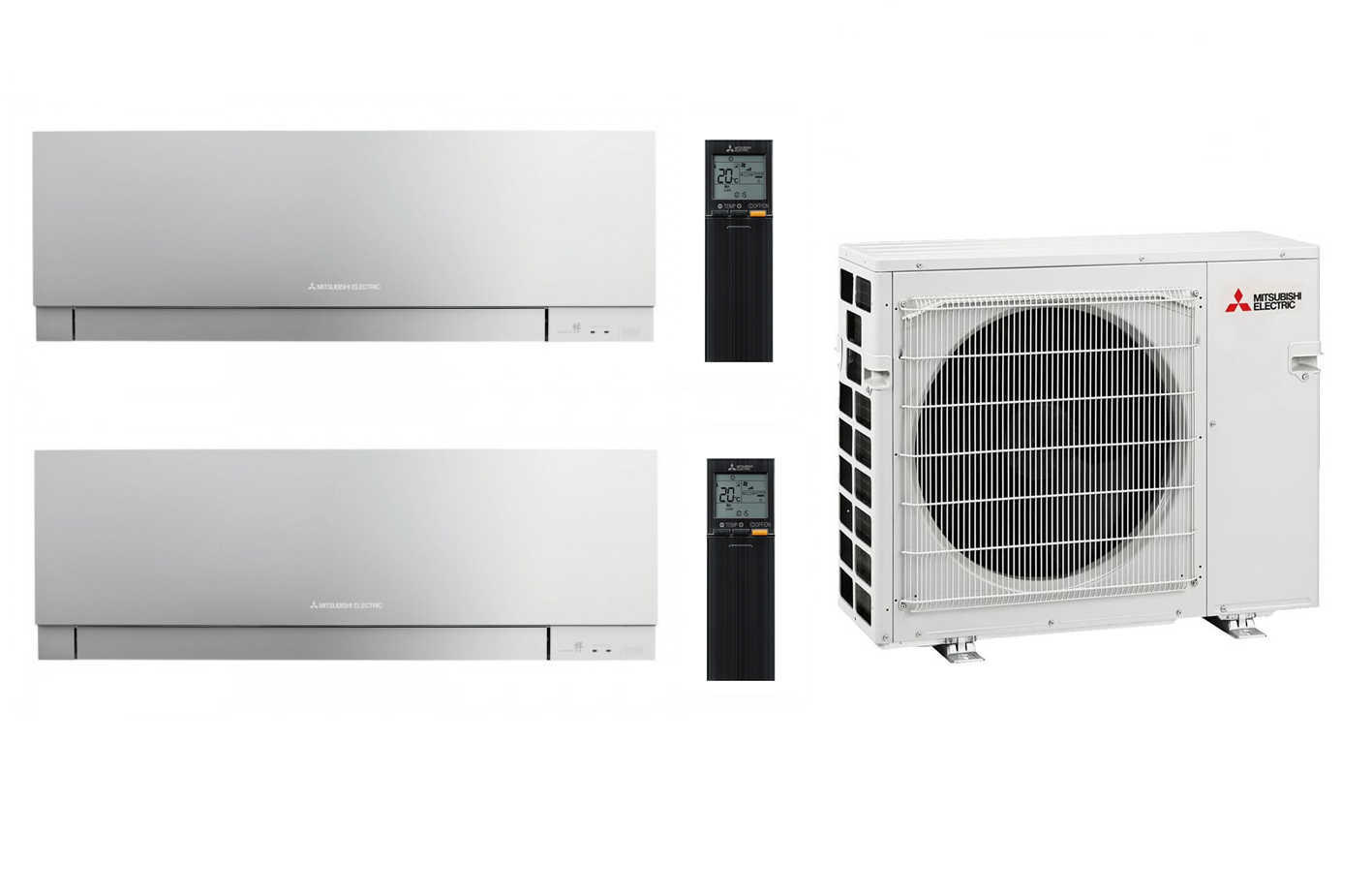 Mitsubishi Multi Split 2x MSZ-EF35VGK 3,5 kW + MXZ-2F53VFHZ 5,3 kW