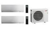 Multi Split Klimaanlage Mitsubishi 2x Innengerät Premium MSZ-EF35VGK W / B / S 3,5 kW + 1x Außengerät MXZ-2F53VFHZ 5,3 kW