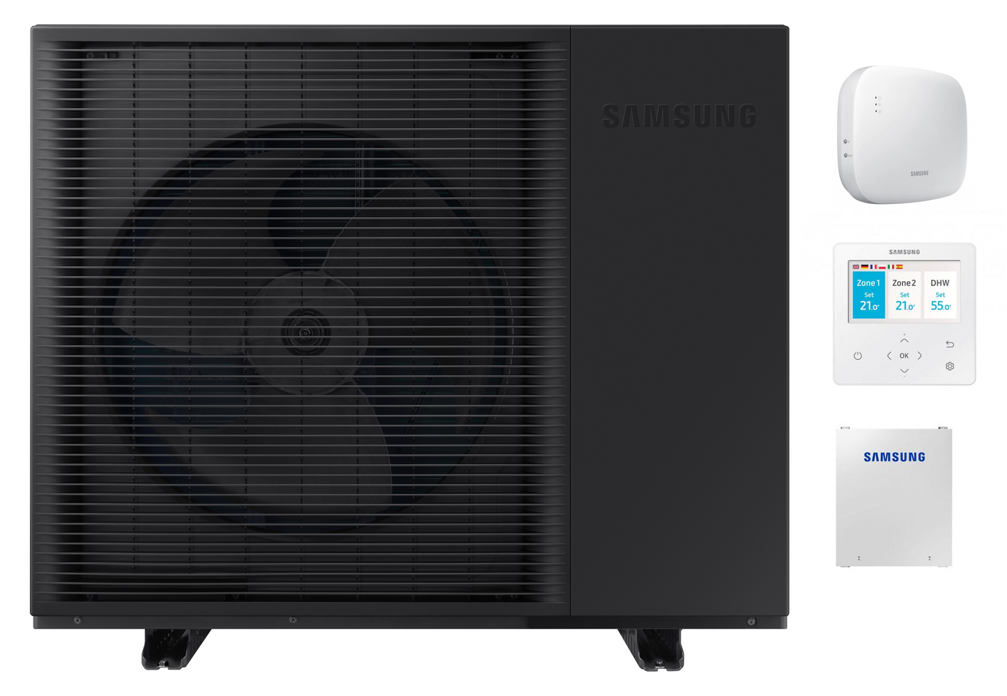 Samsung Monoblock Luft-Wasser-Wärmepumpe EHS R290 5 kW – einphasig mit WiFi