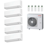 Multi Split Klimaanlage Toshiba 5x Innengerät SEIYA CLASSIC RAS-B10B2KVG-E2 2,5 kW + 1x Außengerät RAS-5M34G3AVG-E 10,0 kW