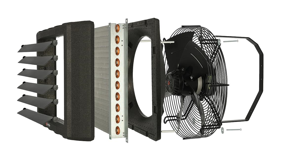 Reventon water air heater HC 20 - 45 kW air heater hall heating with accessories