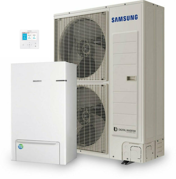 Luft/Wasser Wärmepumpe Samsung EHS SPLIT Standard AE160ANYDEH/EU AE120AXEDEH/EU 12 kW 220-240 V R410A + optional WiFi MIM-H04EN