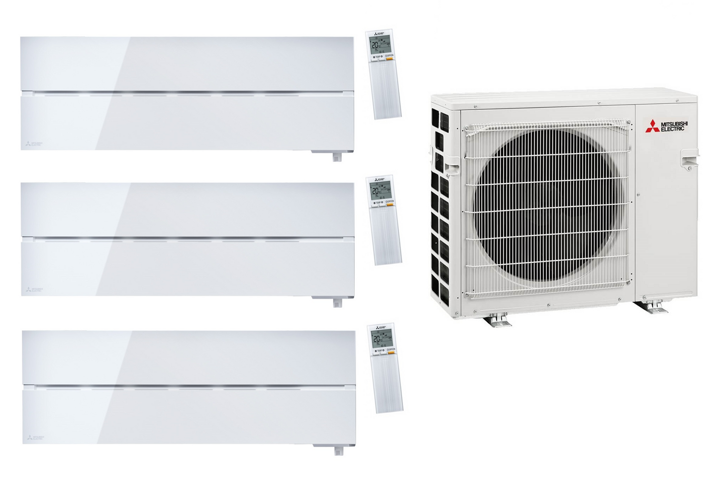Mitsubishi Multi Split 6.8 kW with 3x MSZ-LN25VG2 Diamond White 2.5 kW