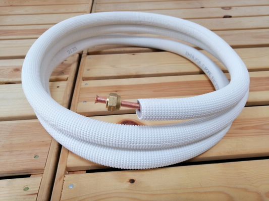 Montageset für Klimaanlage 1-25m Kupferleitung 1/4" + 1/2", Abflussschlauch 16 mm, Elektrokabel 5x 1,5 mm2, Wanddurchführung