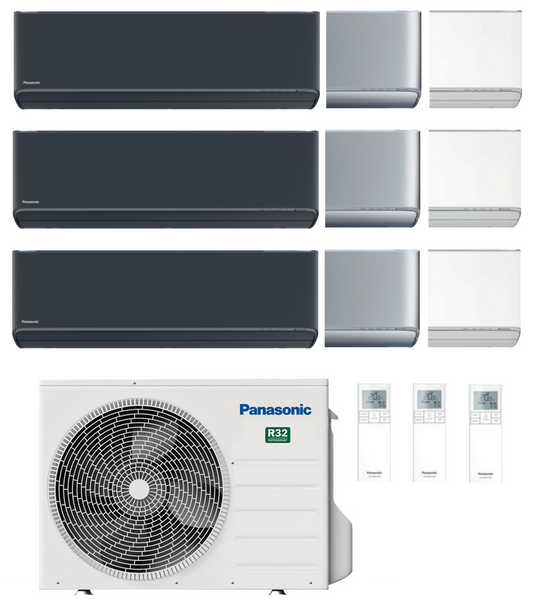 Panasonic Multi Split Klimaanlage 5,2 kW mit 3x 2,0 kW Etherea