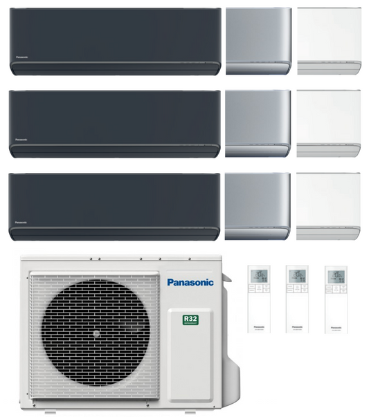 Panasonic Multi Split Klimaanlage 6,8 kW mit 1x 2,0 kW & 2x 3,5 kW Etherea