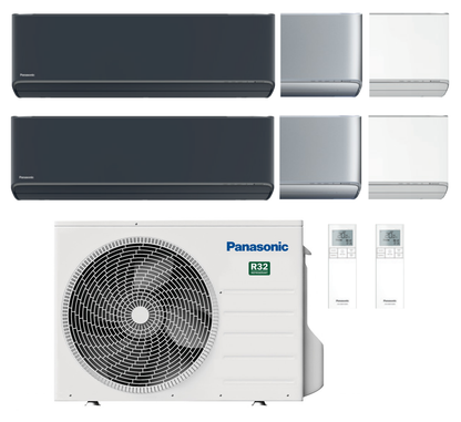 Panasonic Multi Split Klimaanlage 4,1 kW mit 2x 2,5 kW Etherea