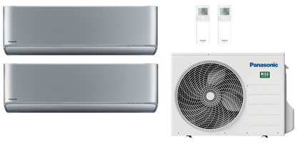 Panasonic Multi Split Klimaanlage 5,0 kW mit 2,5 kW & 5,0 kW Etherea