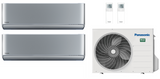 Multi Split Klimaanlage Panasonic 1x ETHEREA 2,5 kW Weiß o. Silber+ 1x ETHEREA 5,0 kW Weiß o. Silber + 1x Außengerät CU-2Z50TBE 5,00 kW