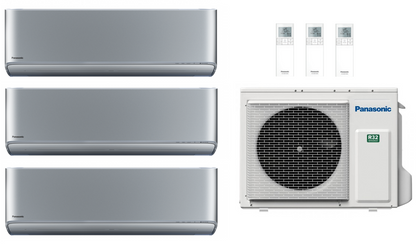 Panasonic Multi Split Air Conditioner 6.8 kW with 3x 3.5 kW Etherea White / Silver / Graphite