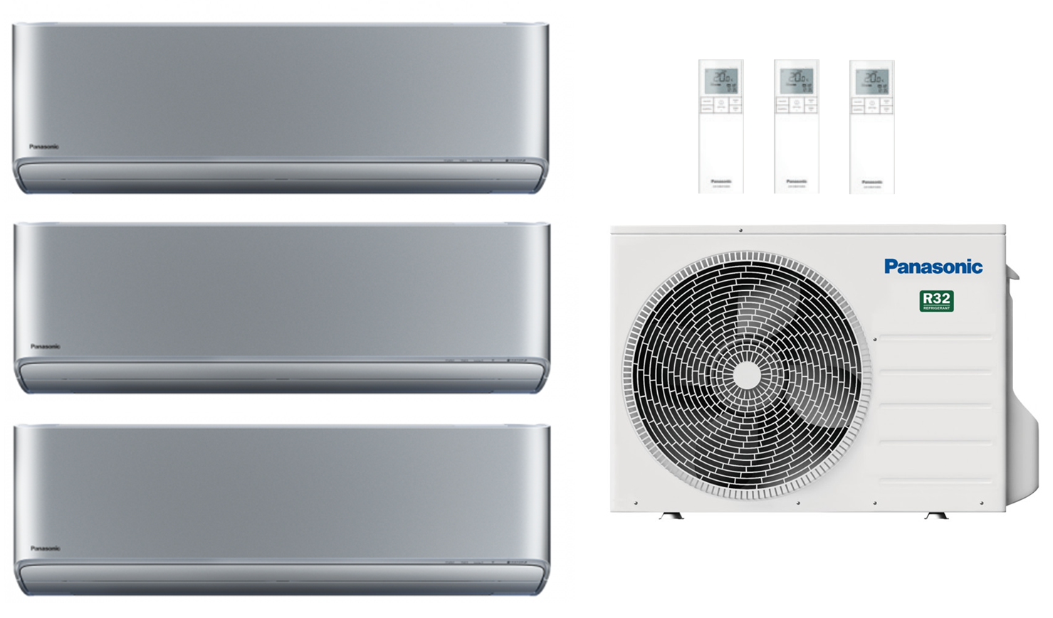 Multi Split Klimaanlage Panasonic 3x ETHEREA 2,0 kW Weiß CS-Z20ZKEW, S – warm&cold Multi Split Klimaanlage Panasonic 3x ETHEREA 2,0 kW Weiß CS-Z20ZKEW, S – warm&cold