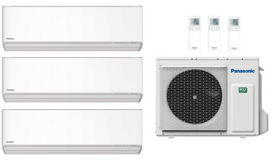 Multi Split Klimaanlage Panasonic 2x ETHEREA 2,0 kW Weiß o. Silber + 1x ETHEREA 5,0 kW Weiß o. Silber + 1x Außengerät CU-3Z52TBE 5,2 kW o. CU-3Z68TBE 6,8 kW