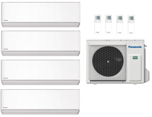 Multi Split Klimaanlage Panasonic 4x ETHEREA CS-Z20ZKEW 2,0 kW Weiß + 1x Außengerät CU-4Z68TBE 6,8 kW