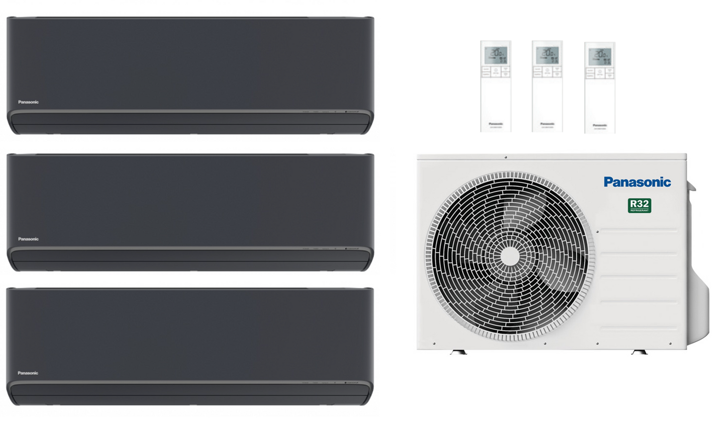 Panasonic Multi Split Klimaanlage 5,2 kW mit 3x 2,0 kW Etherea