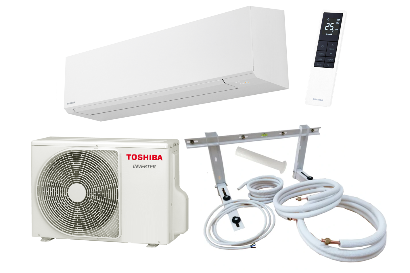 Toshiba Shorai Edge Split Air Conditioner 2.0 kW White/Black